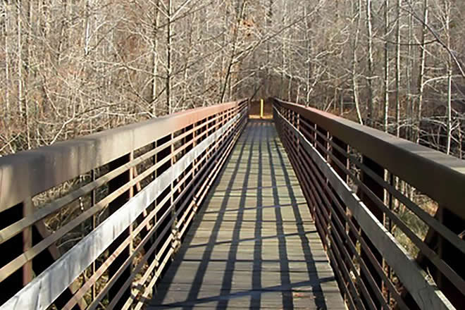 Footbridge across North Fork River
